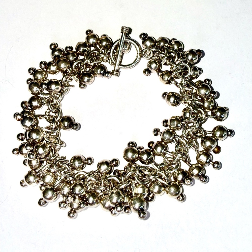 Retired Silpada 925 Sterling Silver Cha Cha Bracelet with Toggle Clasp - Picture 9 of 13